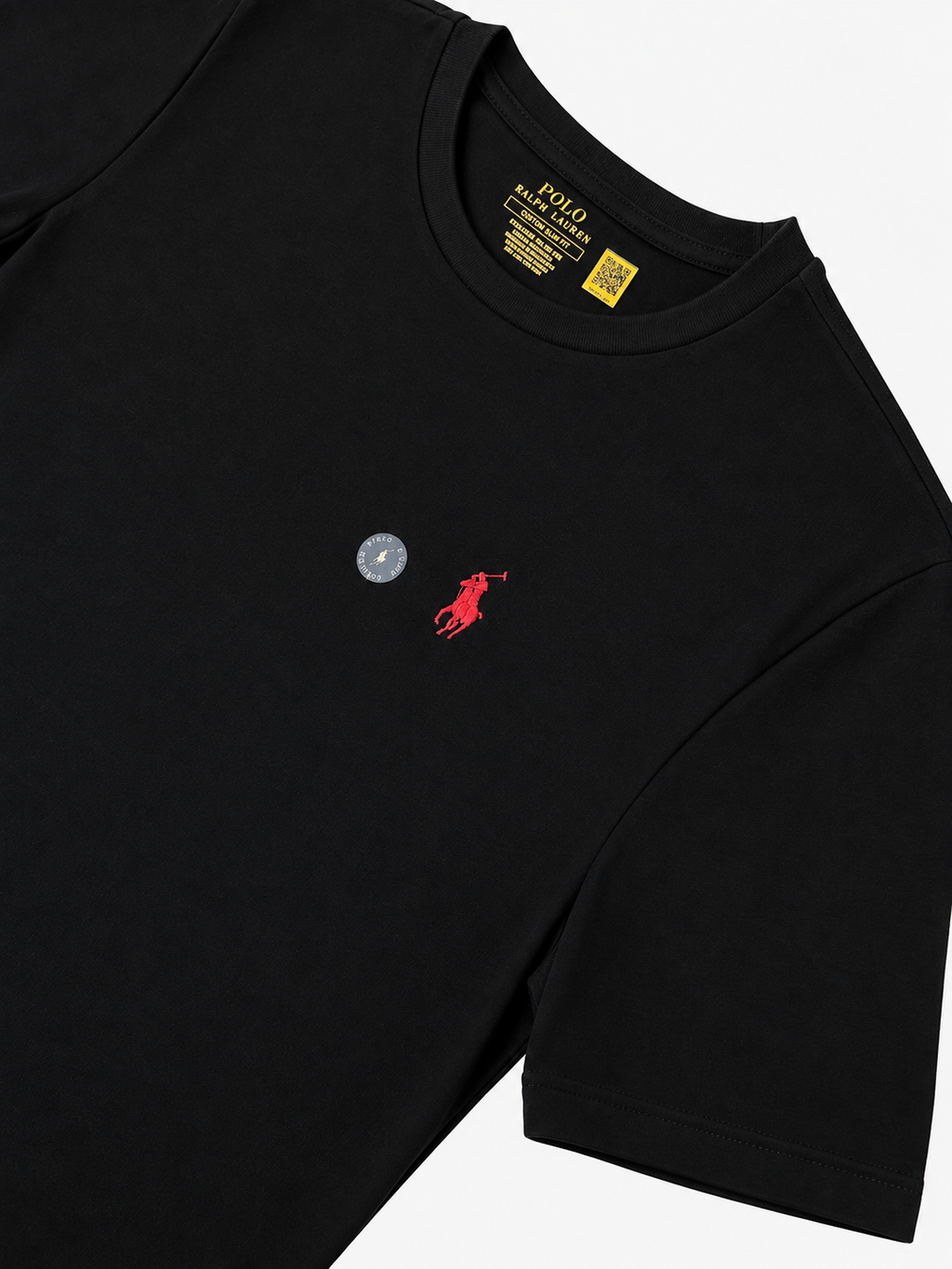 Polera Polo Ralph Lauren logo rojo  'Negra'