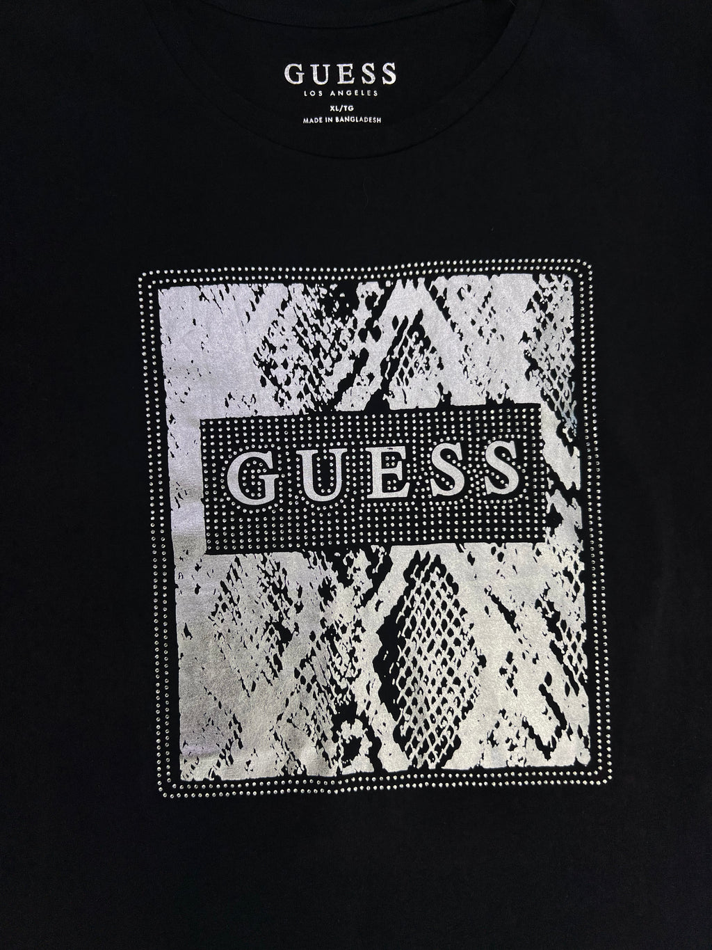 Polera Guess Box logo brillo ‘Negra’