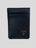 Tarjetero Guess eco cuero Logo relieve dorado triangle ‘Negro’