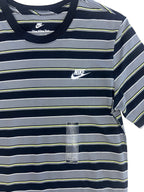 Polera Nike Logo bordado Rayas ‘negro/gris’