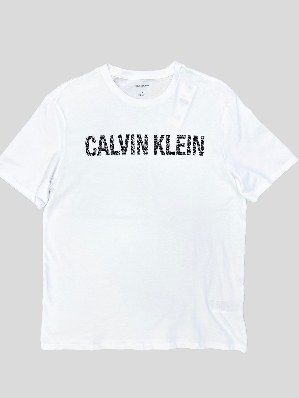 Polera Calvin Klein multilogo pecho   ‘blanca’