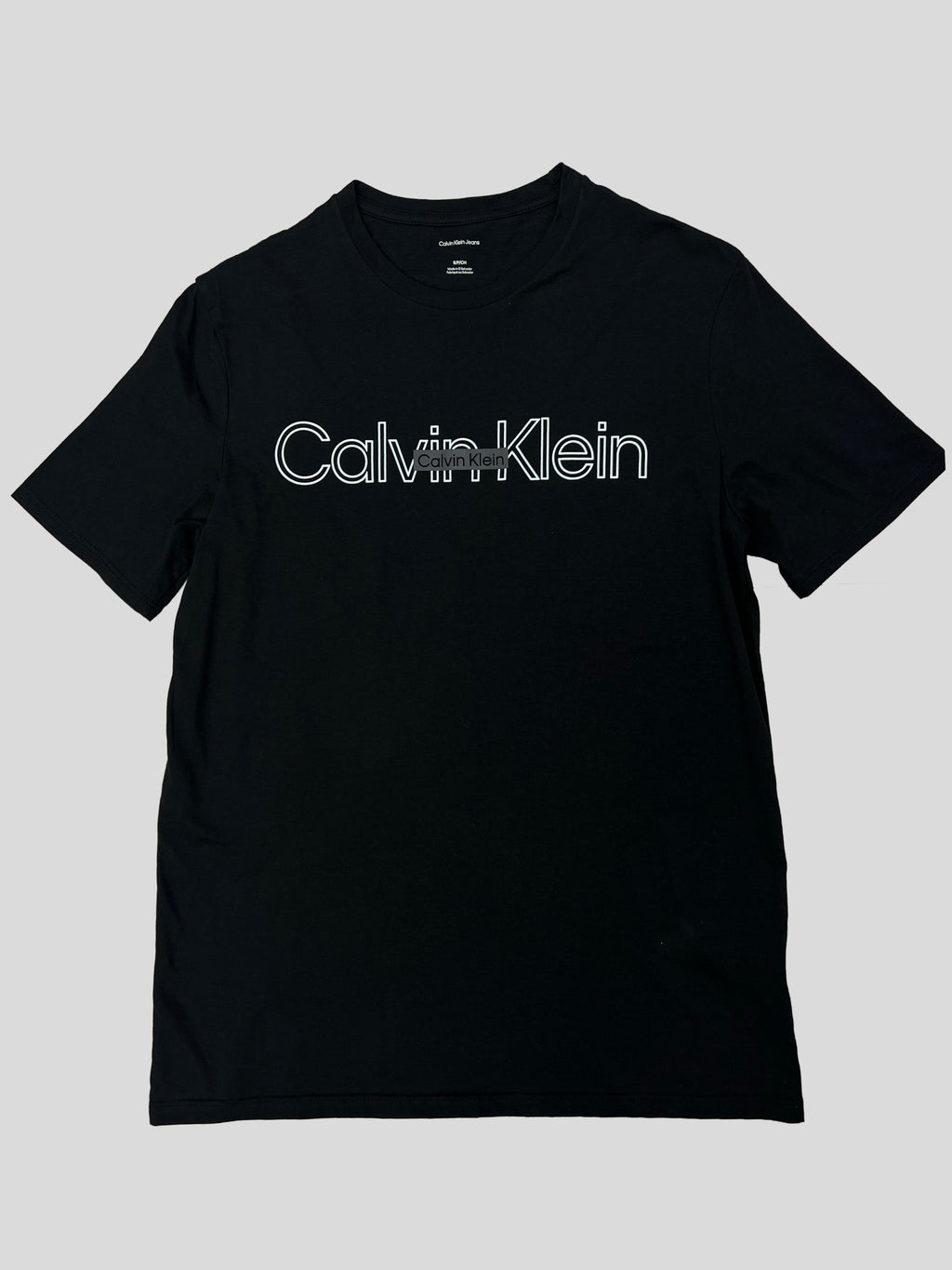 Polera Calvin Klein logo box pecho  ‘Negra’