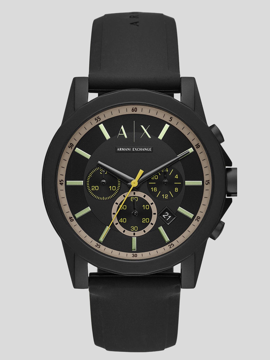 Reloj Armani Exchange Silicone ‘Negro Se Amarillo’