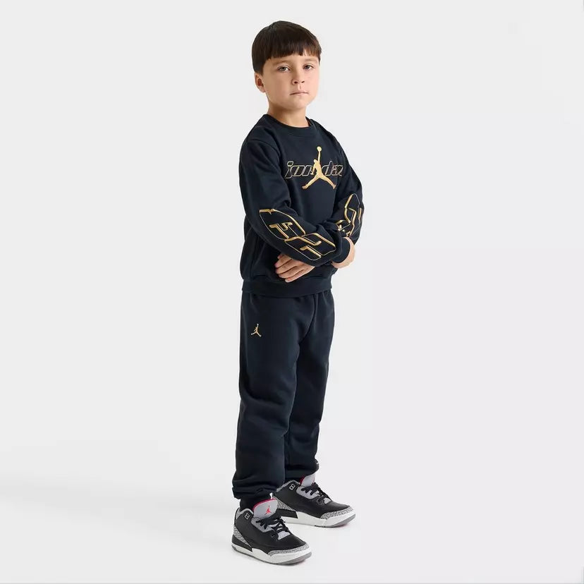 Conjunto Infantil Jordan ‘negro C/dorado’