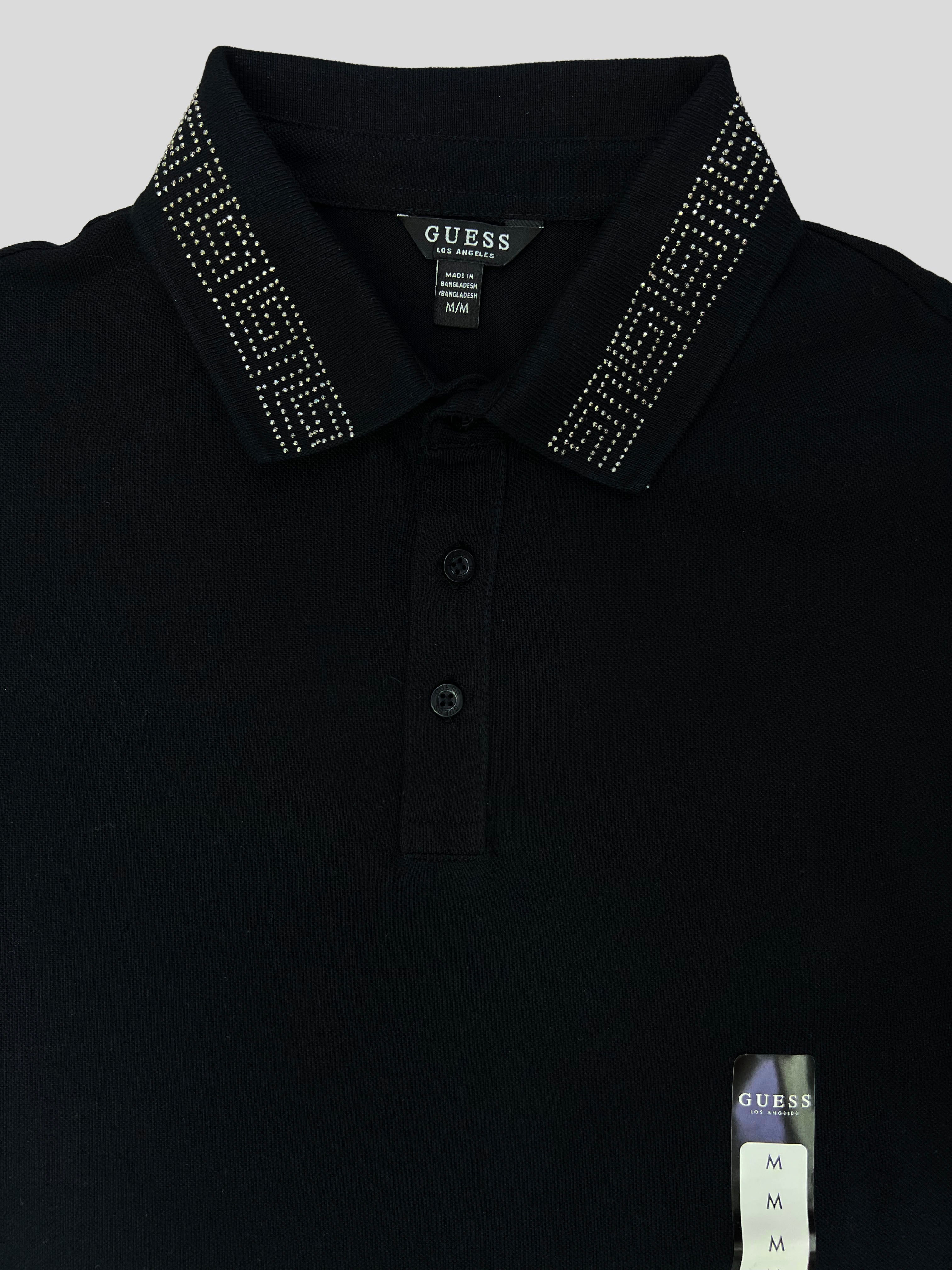 Polera Polo C/brillante en cuello ‘Negra’