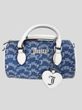 Bolso shoulder Juicy Couture mezclilla/blanco