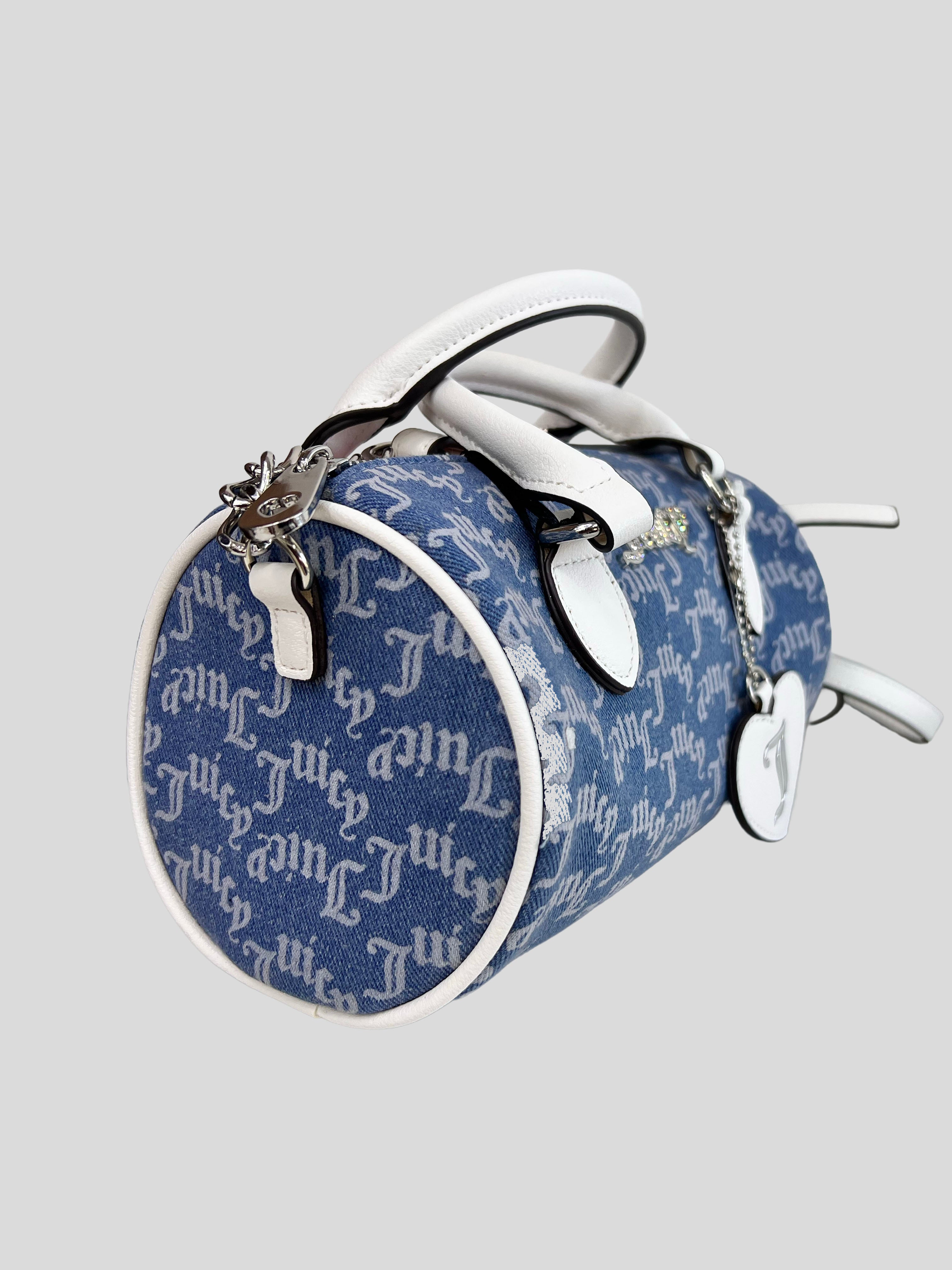 Bolso shoulder Juicy Couture mezclilla/blanco