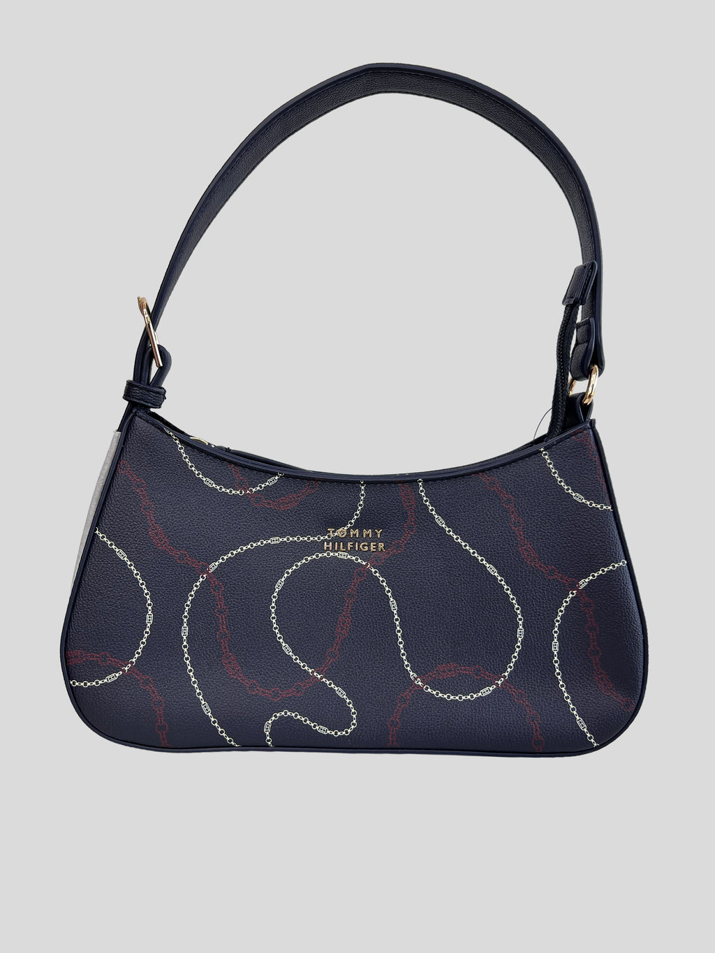 Cartera Tommy Hilfiger navy c/n detalles de cadenas