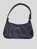 Cartera Tommy Hilfiger navy c/n detalles de cadenas