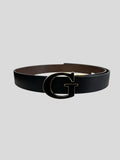 Cinturón Guess Reversible Hebilla G Negra/Dorada
