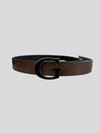 Cinturón Guess Reversible Hebilla G Negra/Dorada