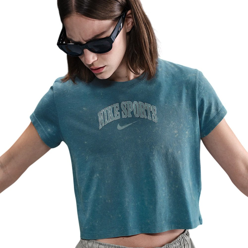 Polera Nike Sports Logo costura Mujer ‘Azul Washed’