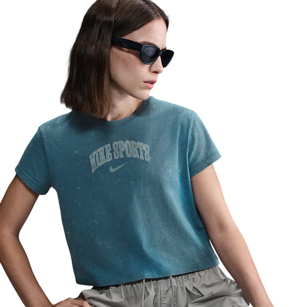 Polera Nike Sports Logo costura Mujer ‘Azul Washed’