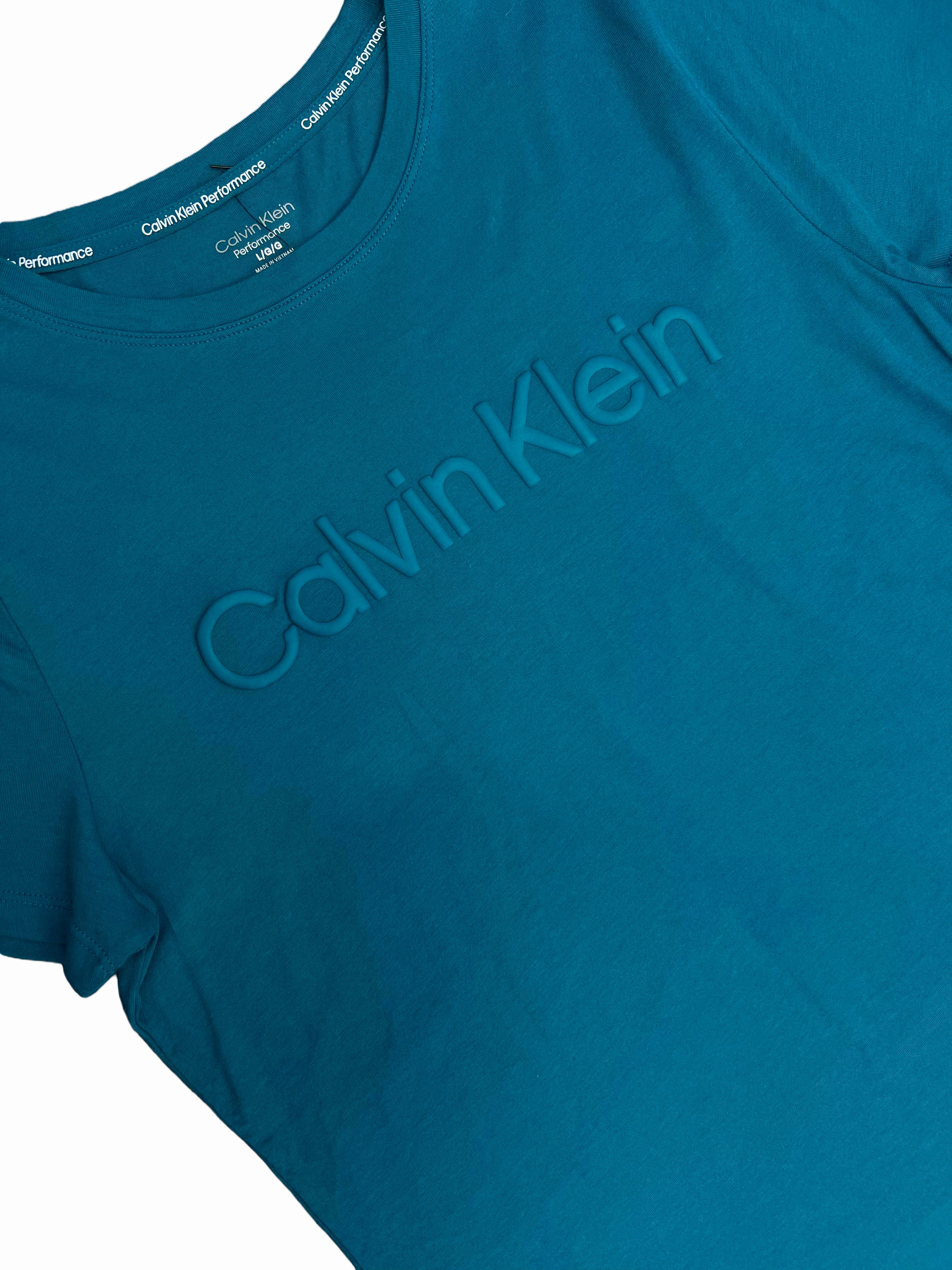 Polera Calvin Klein Logo3DRubber 'Turquesa'
