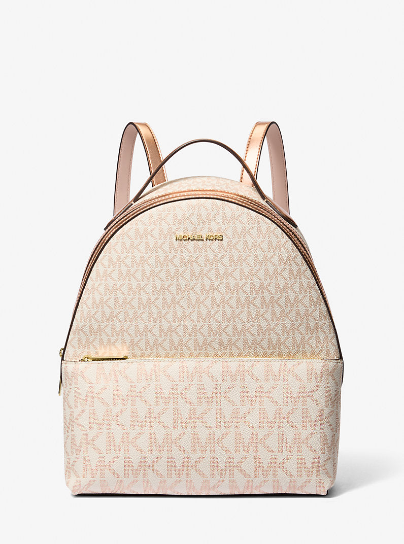Mochila Michael Kors monograma ‘rose gold’