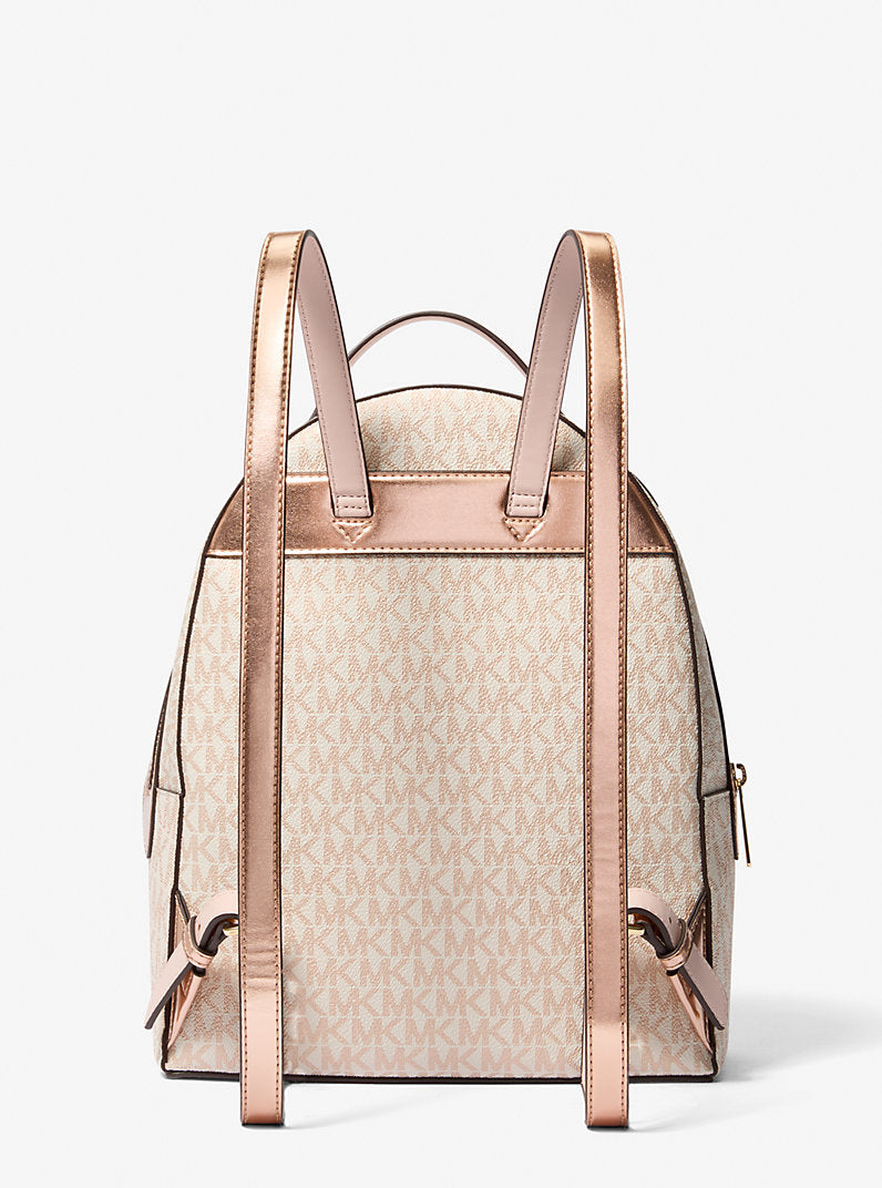 Mochila Michael Kors monograma ‘rose gold’