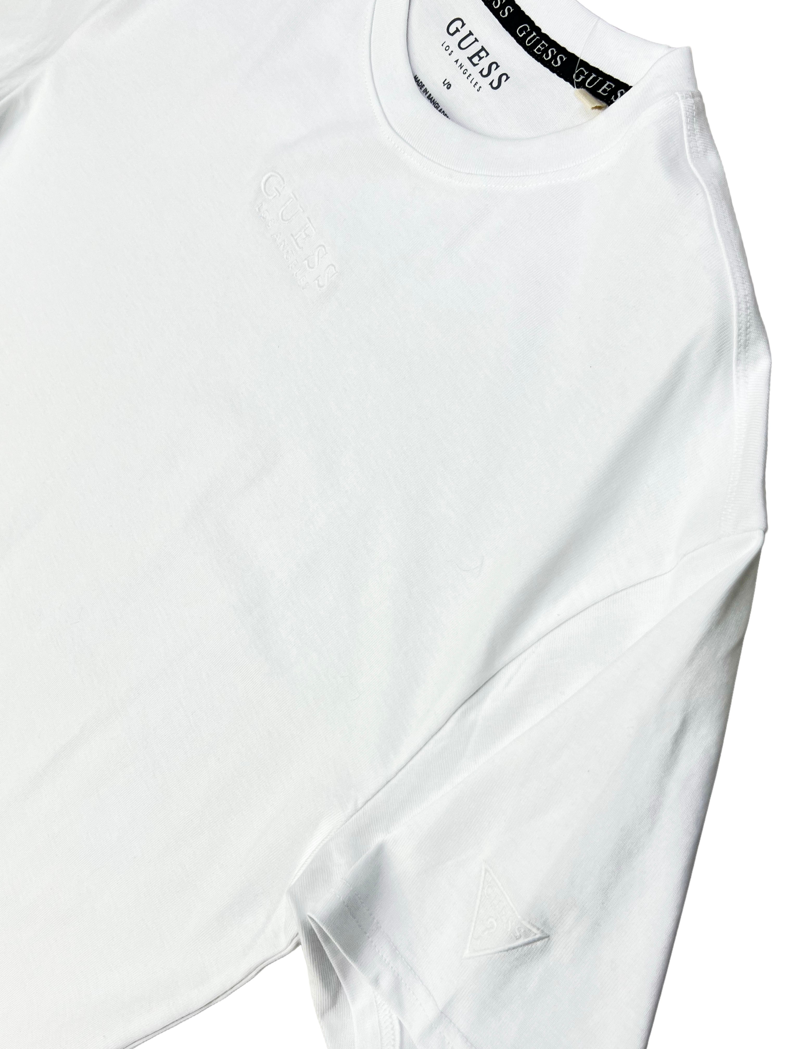 Polera Guess L.A Logo bordado frontal blanco ‘Blanca’