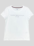 Polera Tommy Hilfiger Est 1985 Logo 3D plateado ‘Blanca’