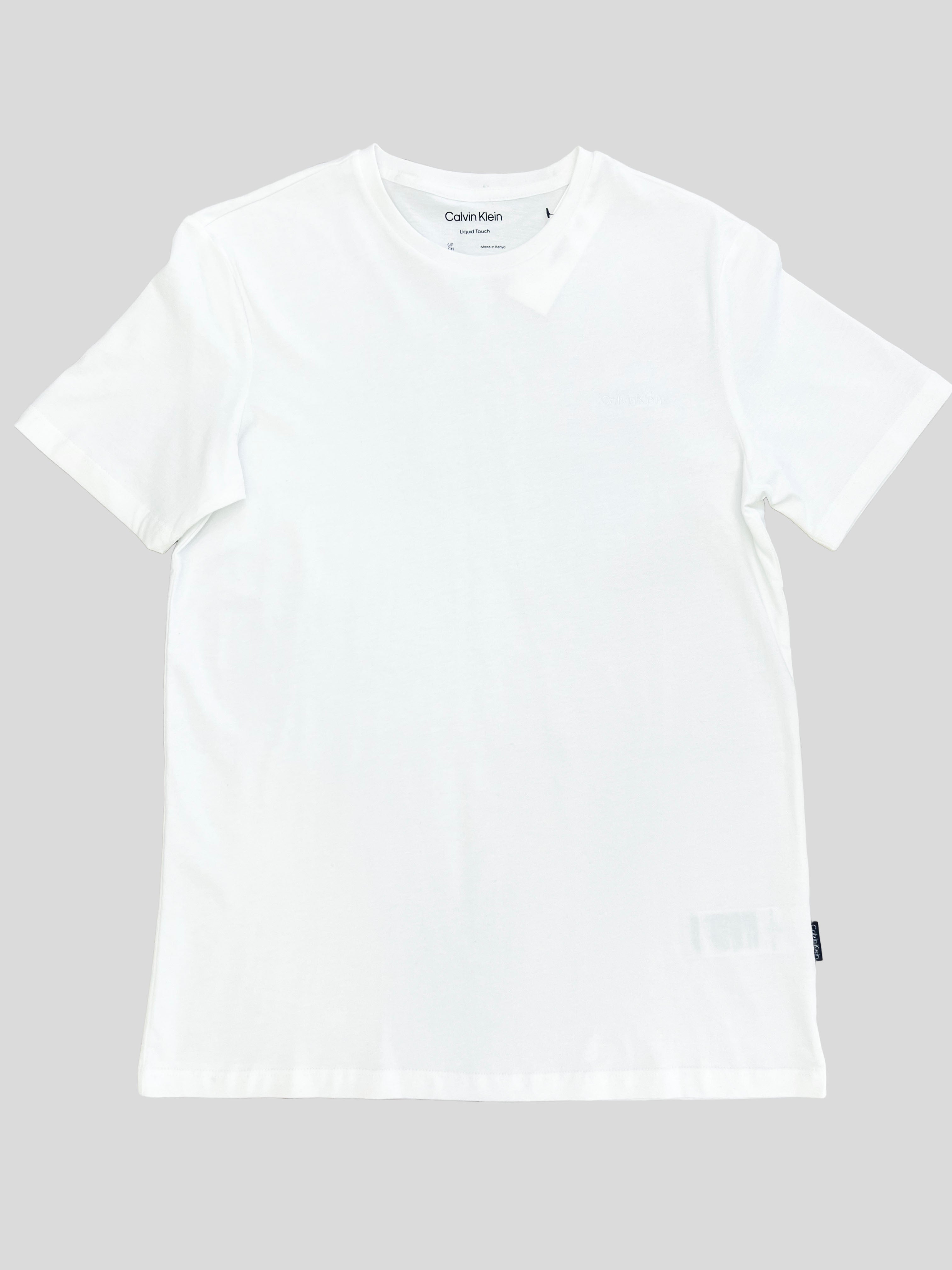 Polera Calvin Klein Logo blanco bordado front  ‘Blanca’