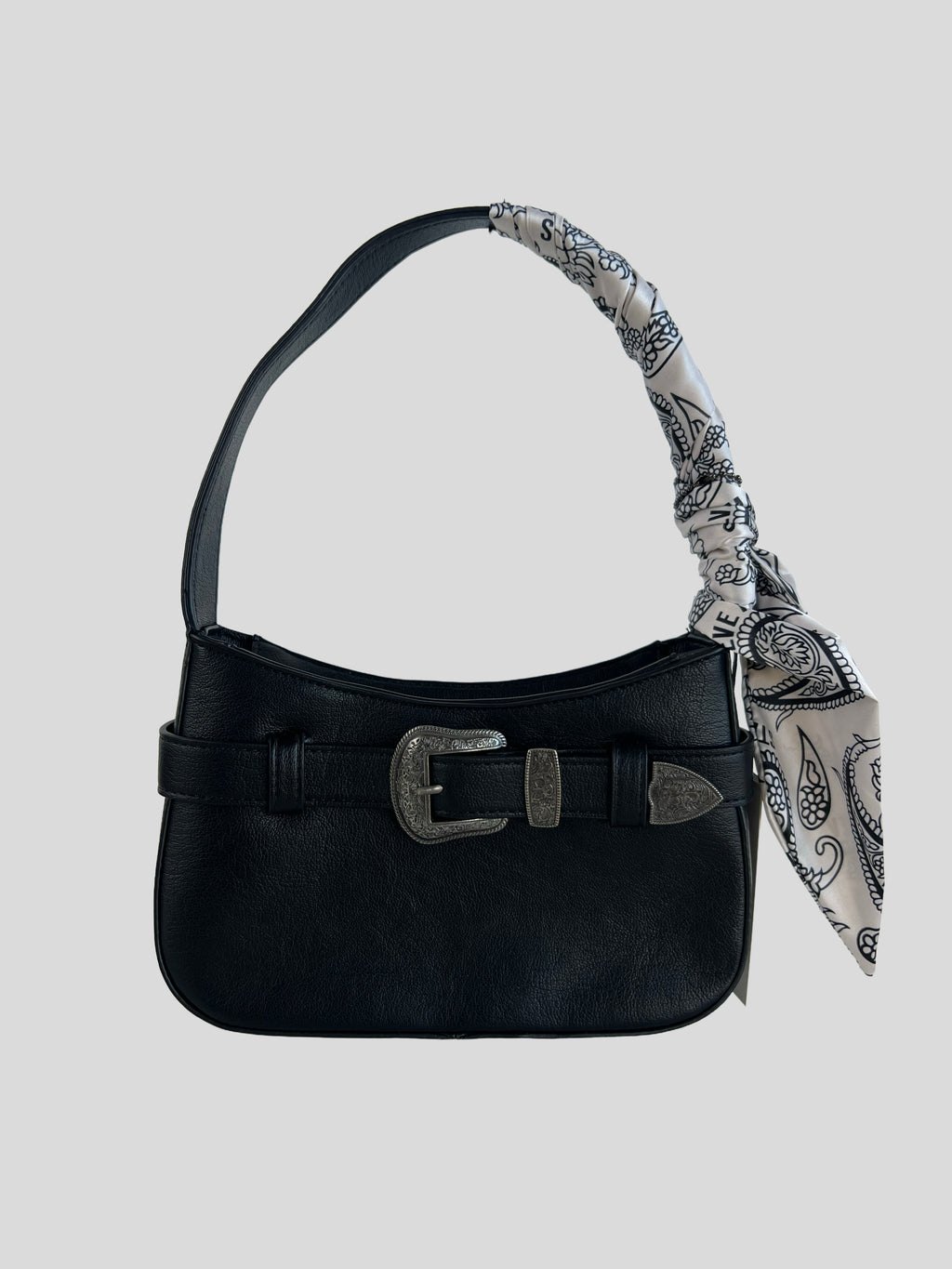Cartera shoulder Steve Madden logo front pañuelo ‘Negra’