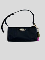 Cartera shoulder Steve Madden logo front ovalado Llavero flores ‘Negra’