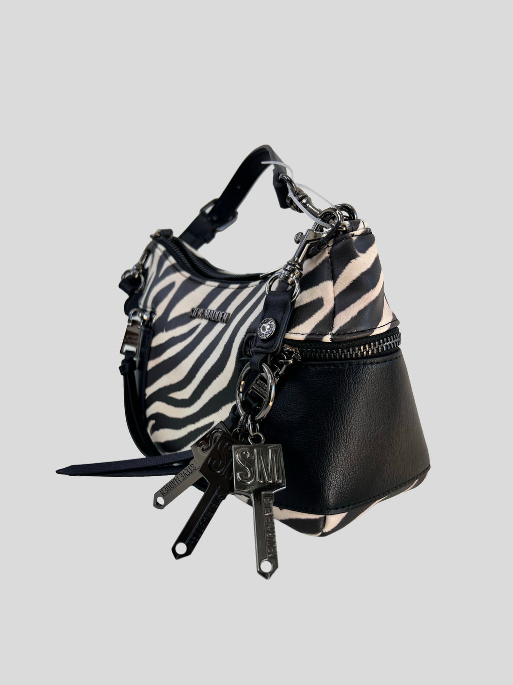 Cartera shoulder Steve Madden logo front  ‘Animal print Cebra ’