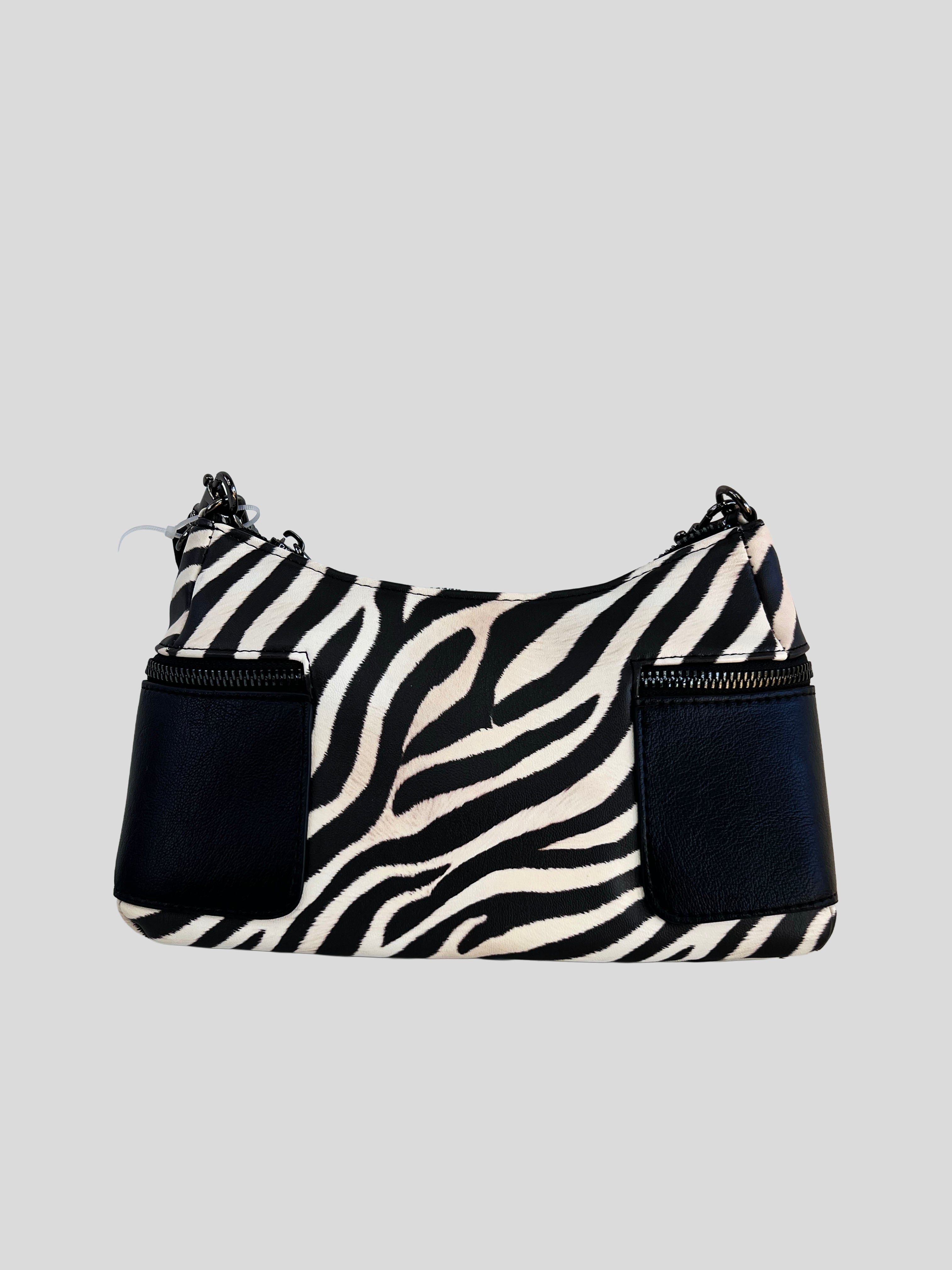 Cartera shoulder Steve Madden logo front  ‘Animal print Cebra ’