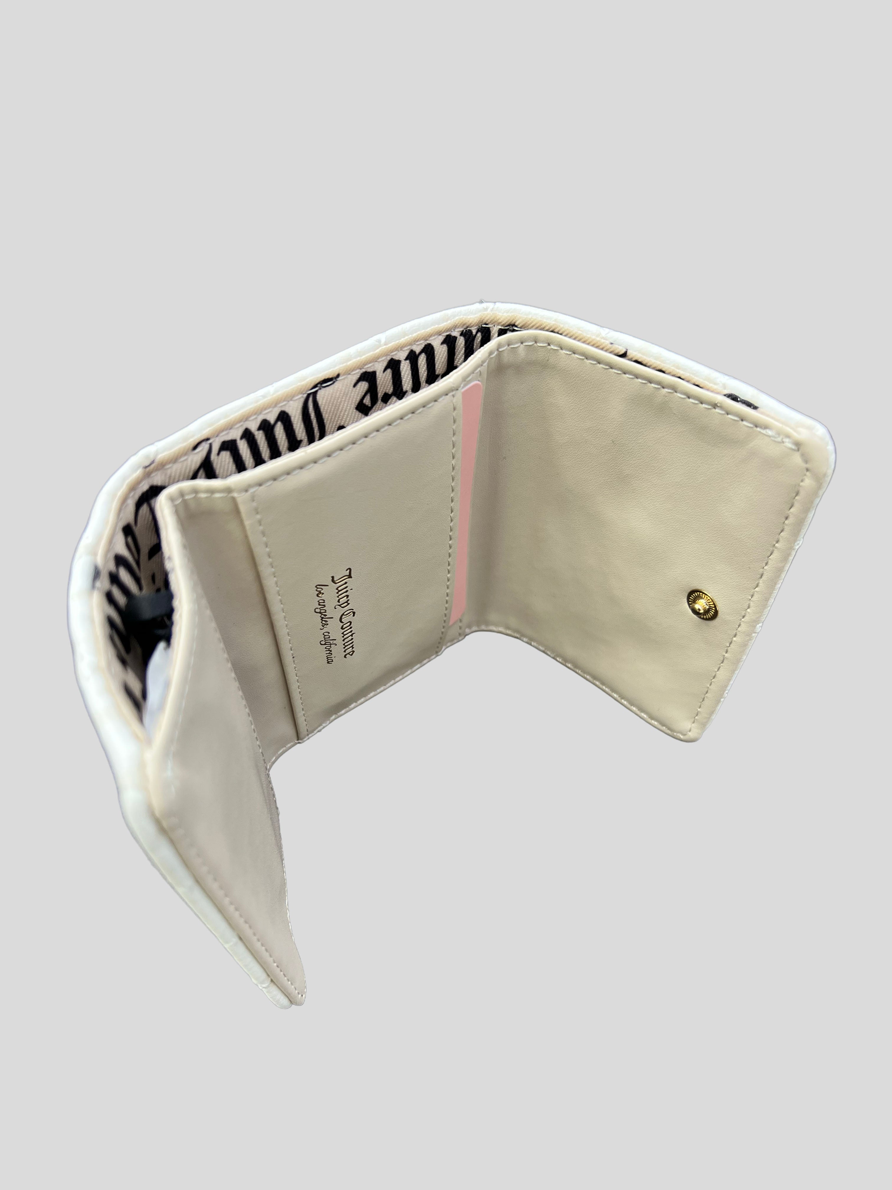 Porta documentos Juicy Couture Logo heart dorado ‘Beige’