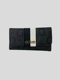 Porta documentos Guess Logo Metalico dorado franjas negro/blanco ‘Negra/Grafito’