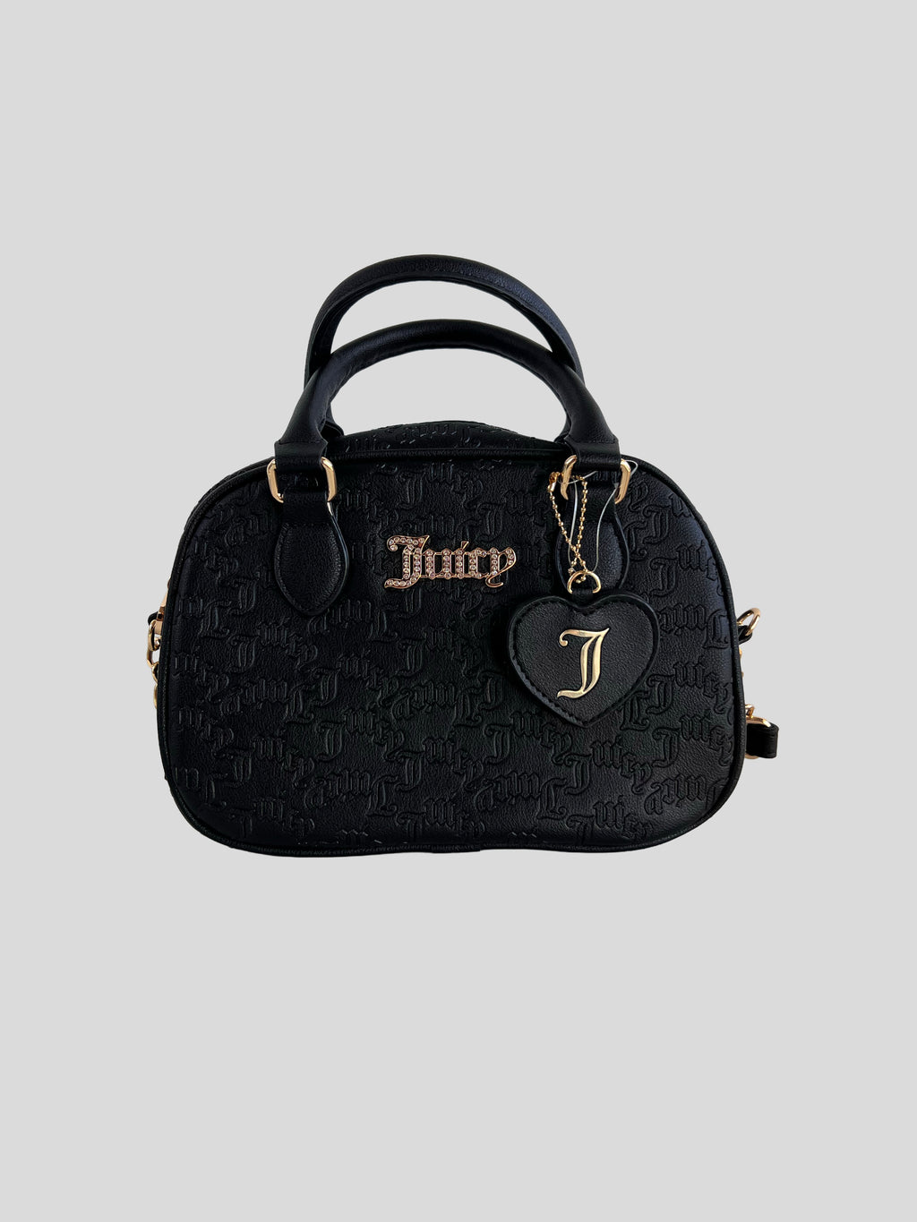 Bolso Crossbody/handbag Juicy Couture monograma Logo Dorado cadena  ‘Negro’