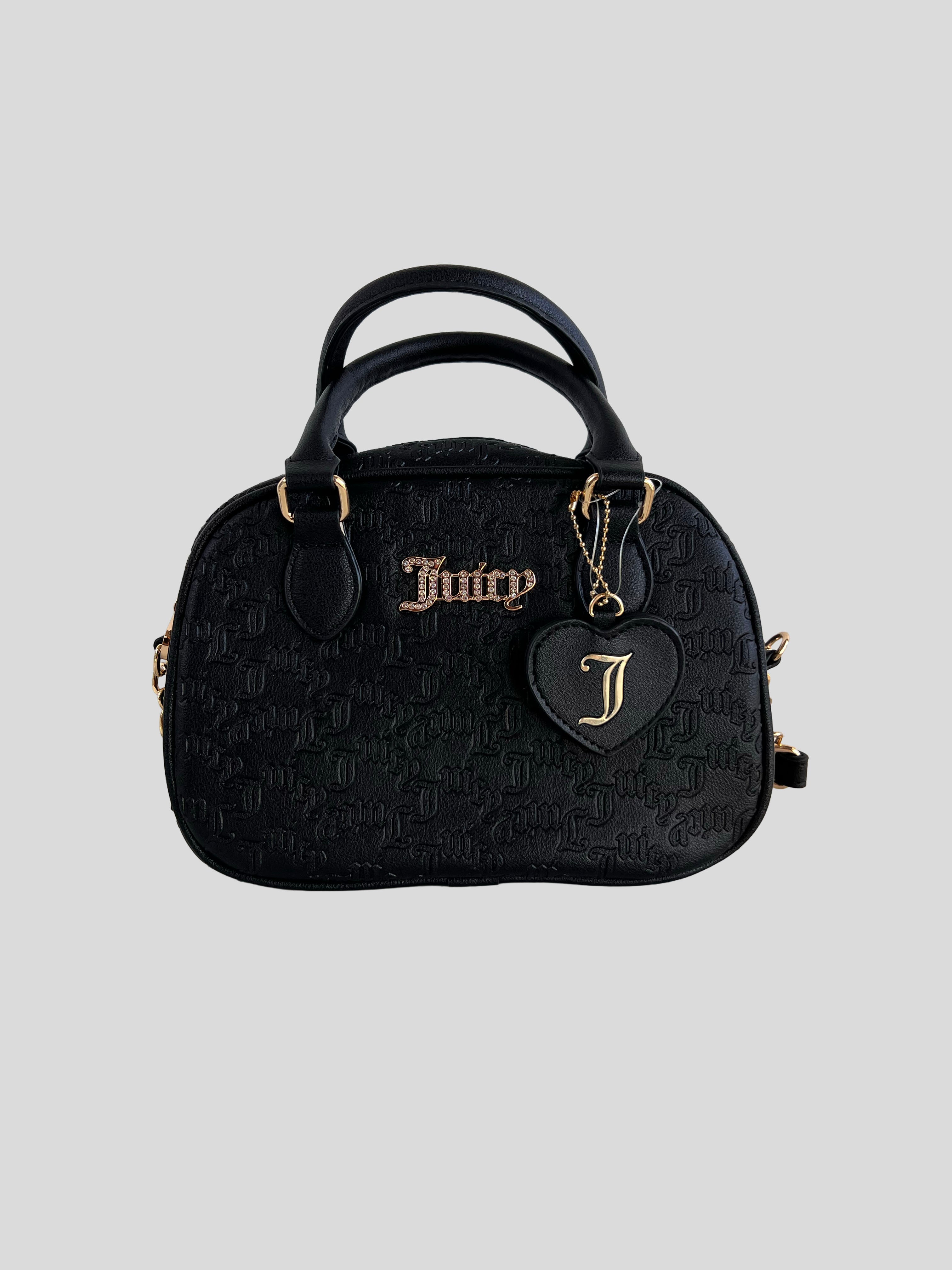 Bolso Crossbody/handbag Juicy Couture monograma Logo Dorado cadena  ‘Negro’