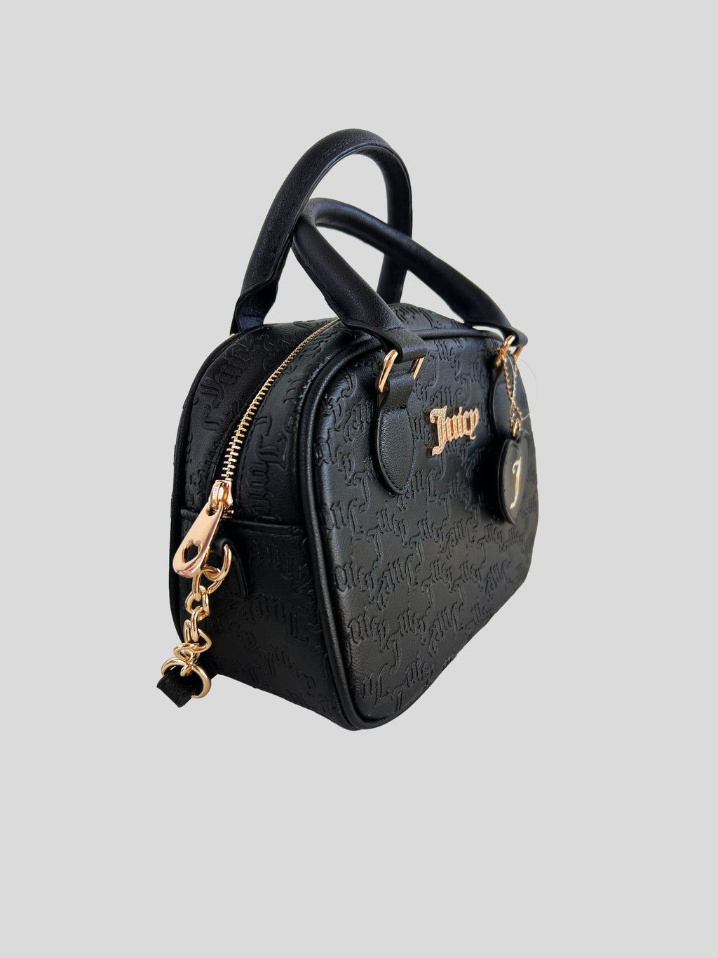 Bolso Crossbody/handbag Juicy Couture monograma Logo Dorado cadena  ‘Negro’