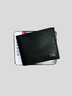 Billetera Guess Negra box logo  metallic/ rojo ‘Negra’
