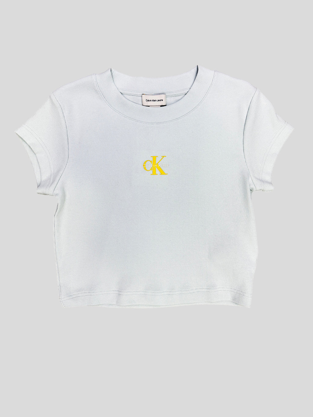 Polera Calvin Klein Logo cK estampado amarillo ‘Verde mint’