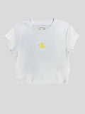 Polera Calvin Klein Logo cK estampado amarillo ‘Verde mint’