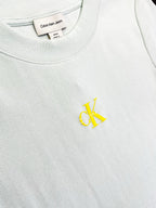 Polera Calvin Klein Logo cK estampado amarillo ‘Verde mint’