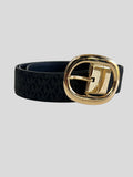 Cinturón Michael Kors hebilla ovalada Reversible ‘Monograma/Negro’