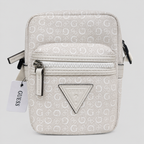 Bolso Crossbody Guess monograma G Logo Triangular Ecocuero  ‘ Beige claro’