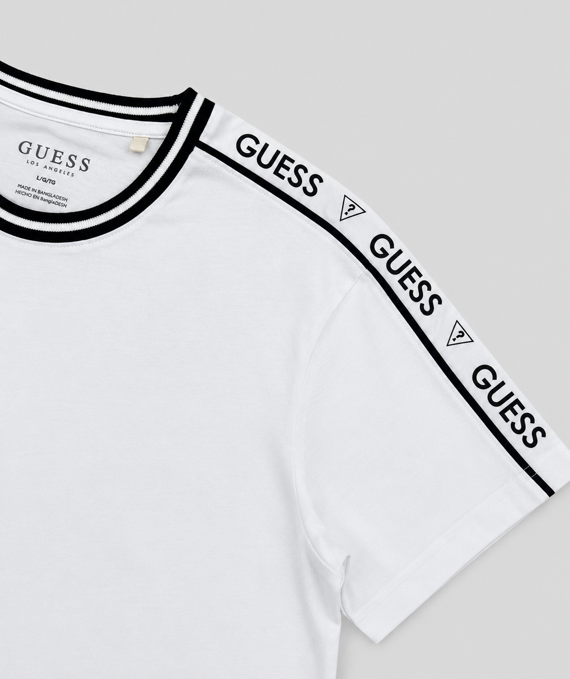 Polera Guess Los Ángeles C/franja HM ‘Blanca’
