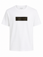 Polera Calvin Klein box logo Negro dorado ‘Blanca’