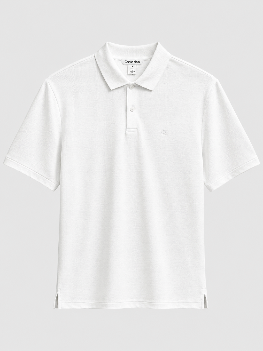 Polera Polo Calvin Klein logo bordado ‘Blanca’