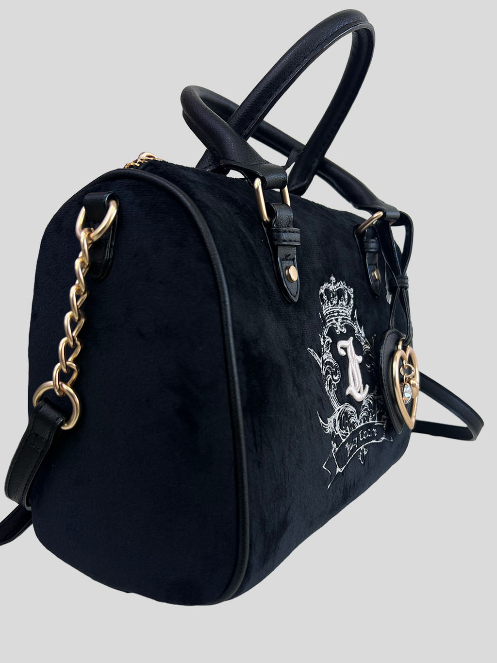 Bolso Crossbody Juicy Couture Logo JC bordado suede  ‘Negro’