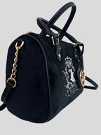Bolso Crossbody Juicy Couture Logo JC bordado suede  ‘Negro’