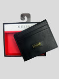 Tarjetero Guess eco cuero  BoxLogo relieve dorado ‘Negro’