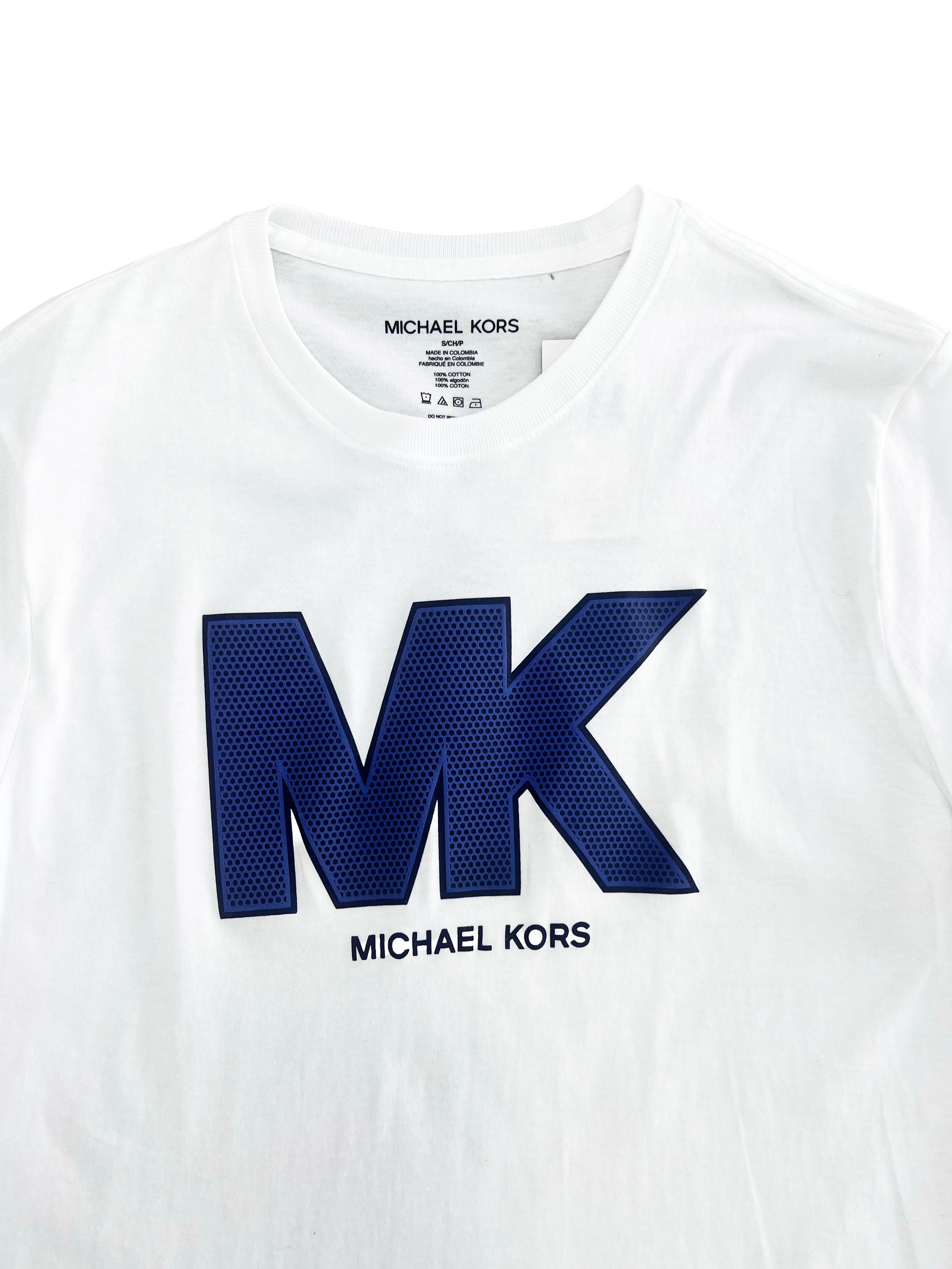 Polera Michael Kors C/logo engomado ‘blanca C/azul’