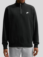 Poleron Nike Sportswear Club c/medio cierre ‘Negro'