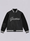 Chaqueta Varsity Guess Log bordado Patch ’Negra’