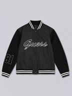 Chaqueta Varsity Guess Log bordado Patch ’Negra’