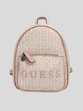 Mochila Guess Mediana Logo front incrustado  ‘Rosa Pastel’