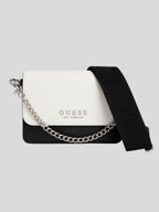 Bolso Crossbody Guess Los Angeles Metallic Logo front ’Blanco/Negro’